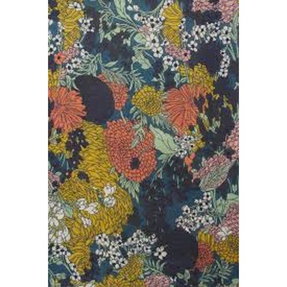 Trovata Birds Of Paradis Dakota Blouse Floral Deep Bramble Short Sleeve V Neck - Picture 9 of 9